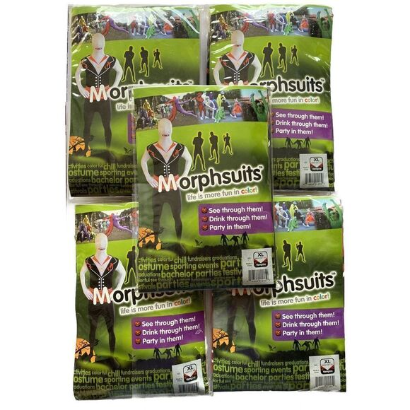Morphsuits Vampire Halloween Costume Roll Play Lot Of 5 Unisex Size XL - Picture 1 of 3